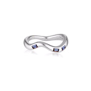 Cascade Ring - Created Sapphire