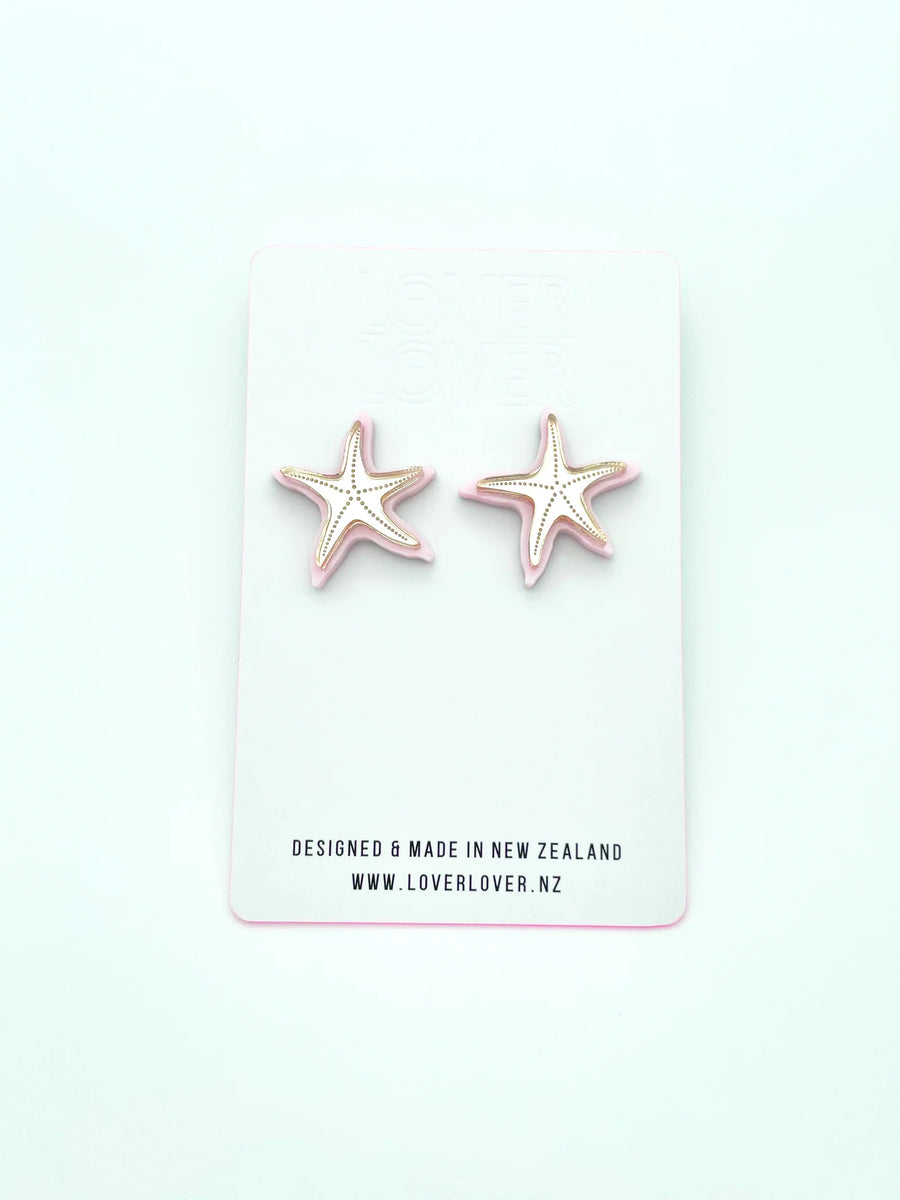 Starfish Stud, Milkshake/Gold
