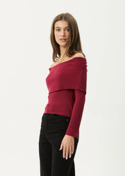 Beckett - Off-Shoulder Long Sleeve Top