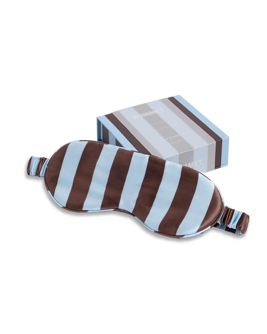 Silk Eyemask, Iced Chocolate Stripes