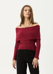 Beckett - Off-Shoulder Long Sleeve Top