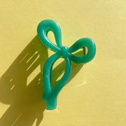 Bow Claw Clip - Green