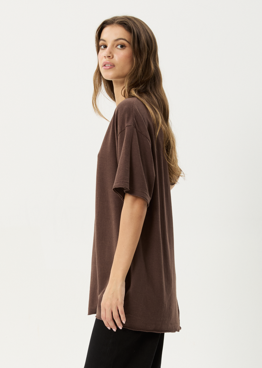 Slay Oversized Tee - Coffee