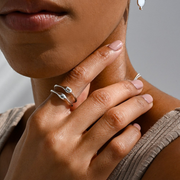 Form Baguette Ring, White Topaz