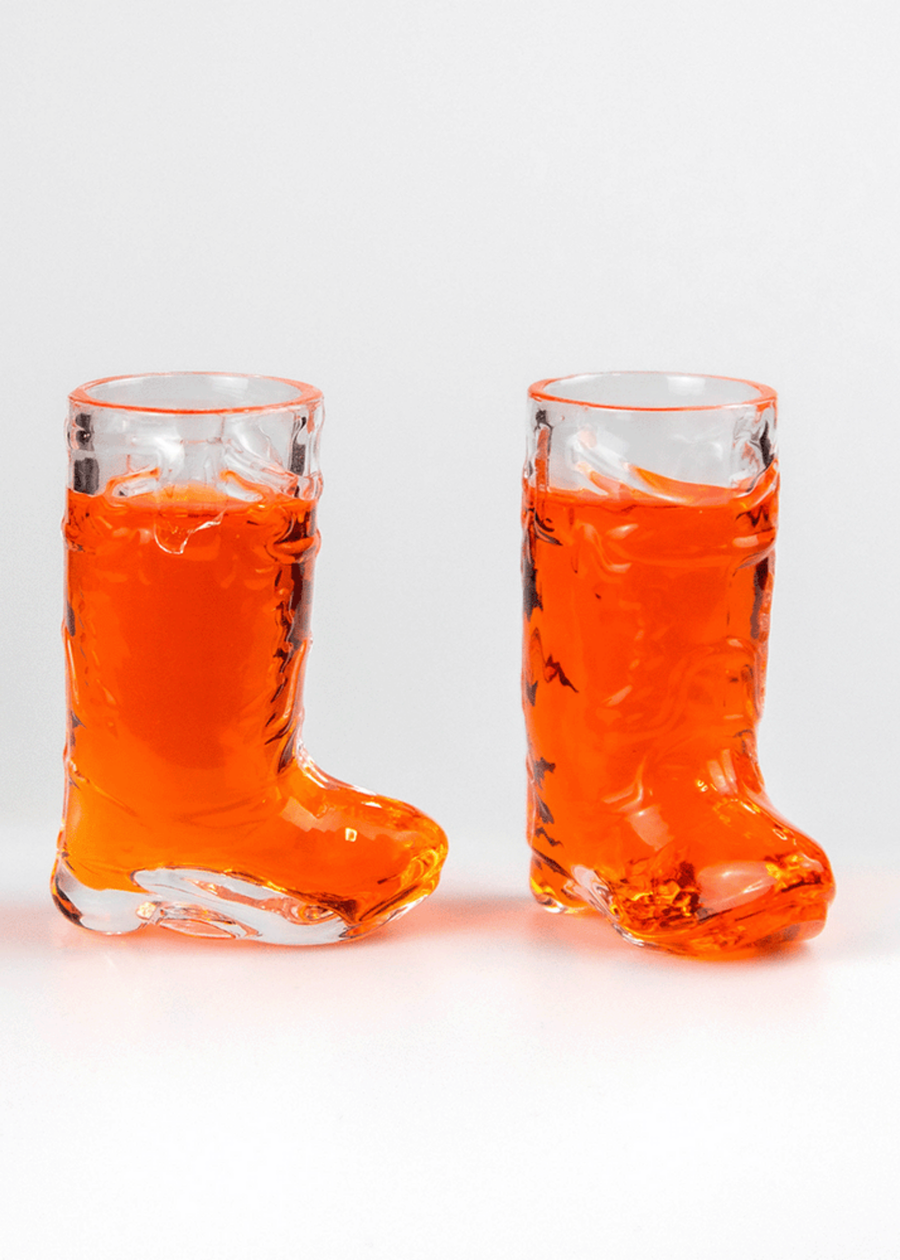 Glass Cowboy Boot Shot Glasses