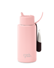 Lip and Sip Ceramic Reusable Bottle, 1 Litre with Lipgloss Holder