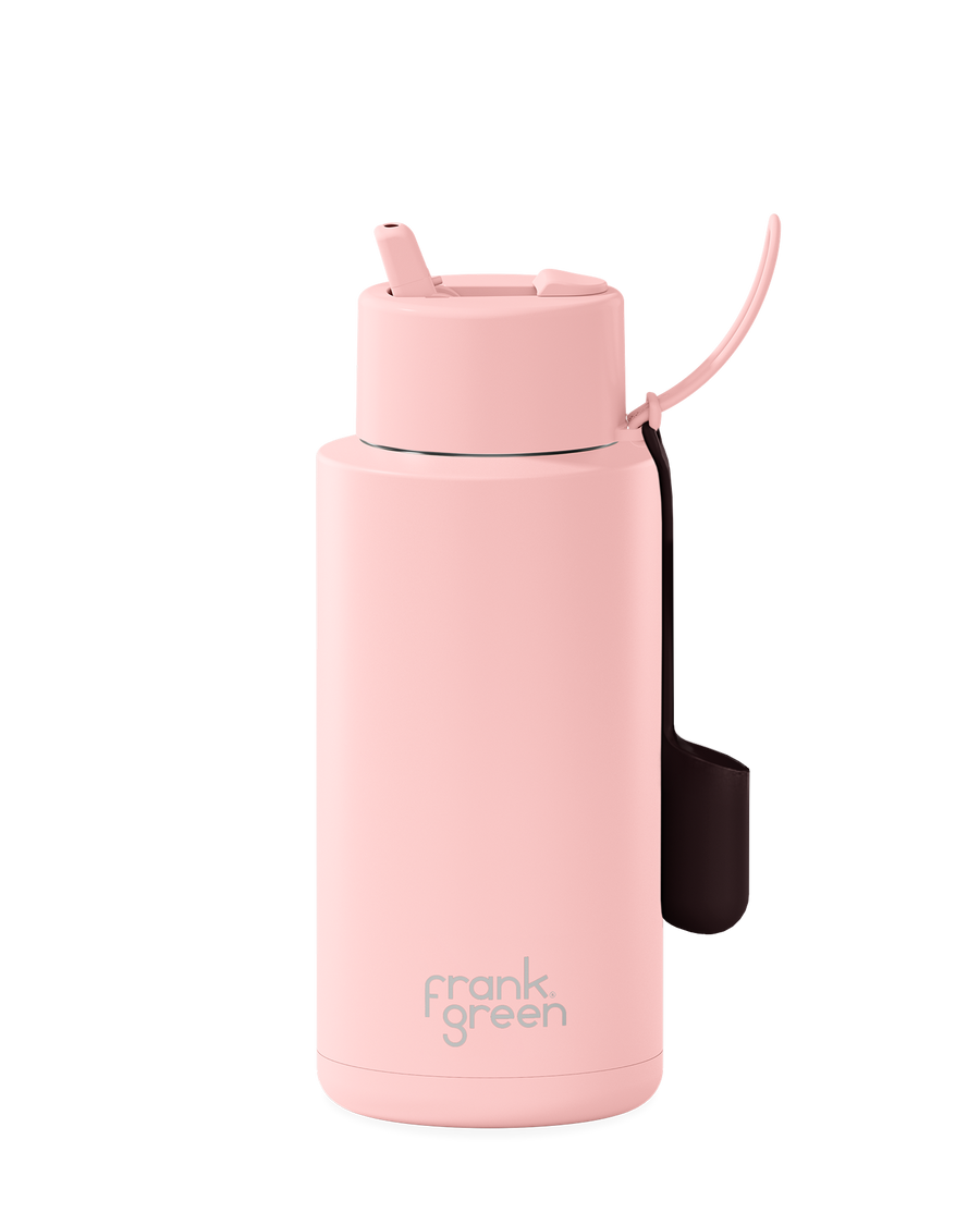 Lip and Sip Ceramic Reusable Bottle, 1 Litre with Lipgloss Holder