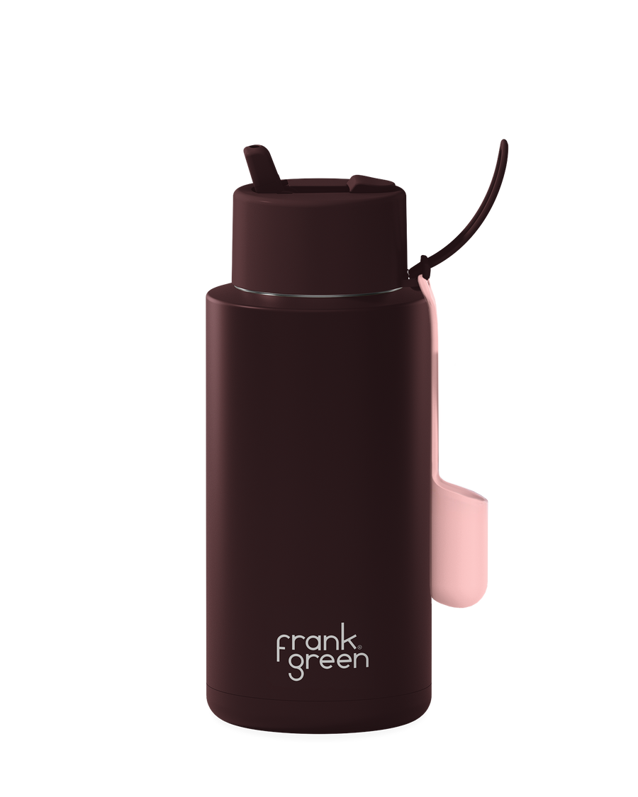 Lip and Sip Ceramic Reusable Bottle, 1 Litre with Lipgloss Holder
