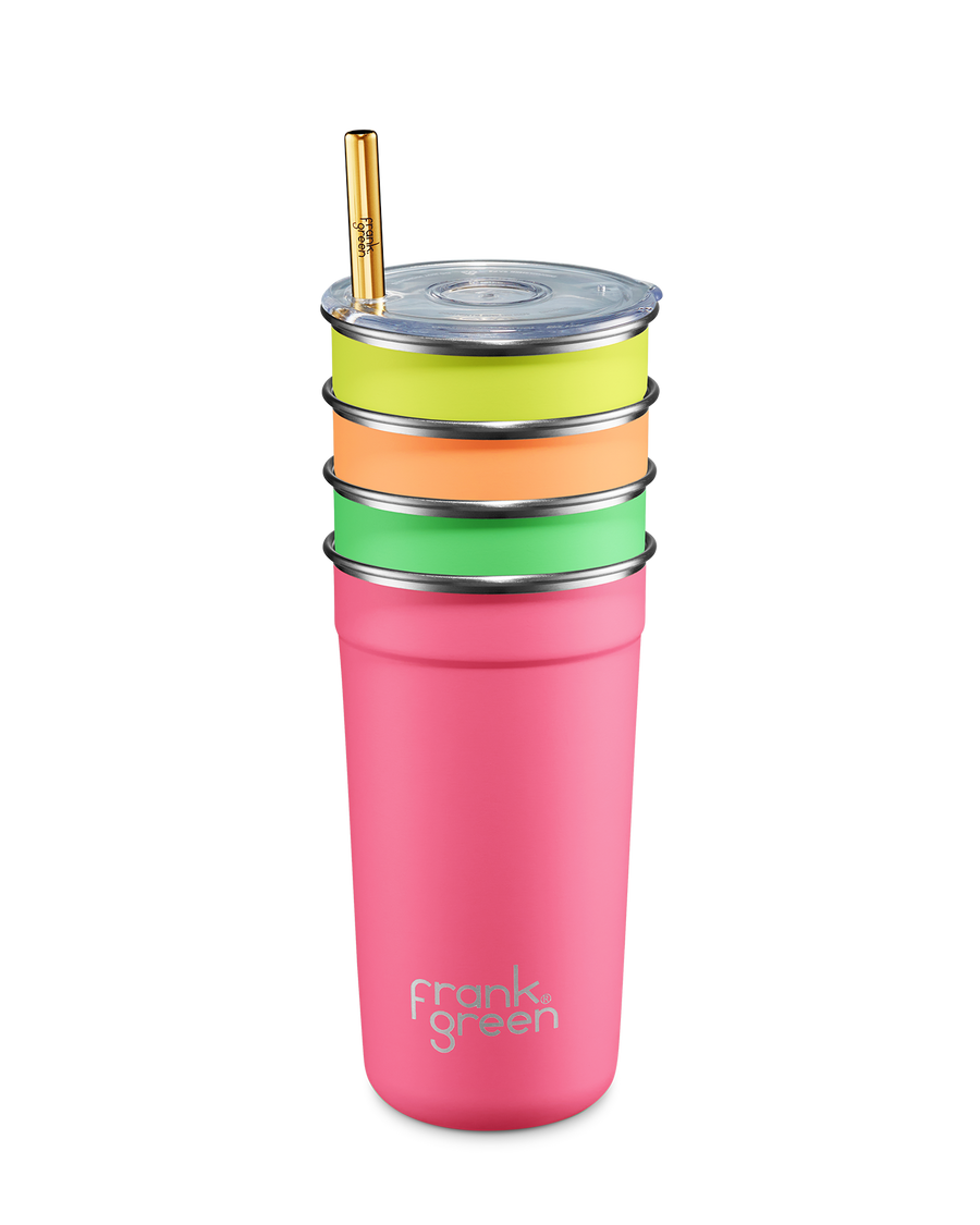 Assembled Mixed Neon 475ml Reusable Party Cups (4 Pack)