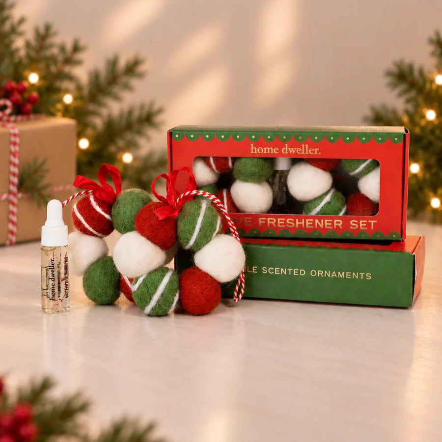 Festive Fresheners - Stripes - Reusable Scented Ornaments