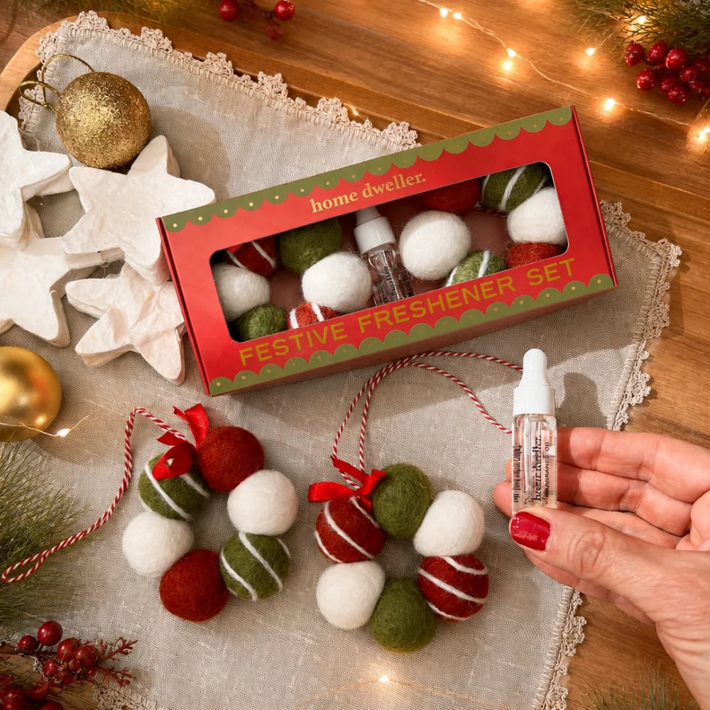 Festive Fresheners - Stripes - Reusable Scented Ornaments