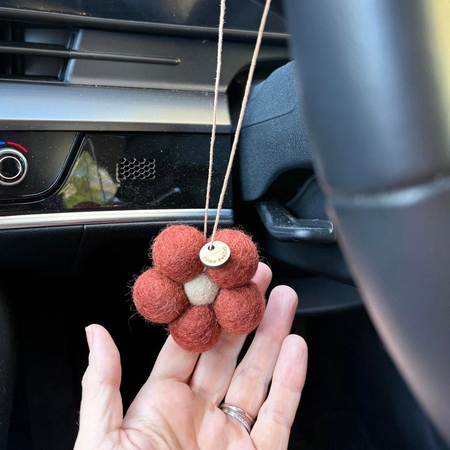 Felt Flower Scent Fresheners, Creamy Caramel