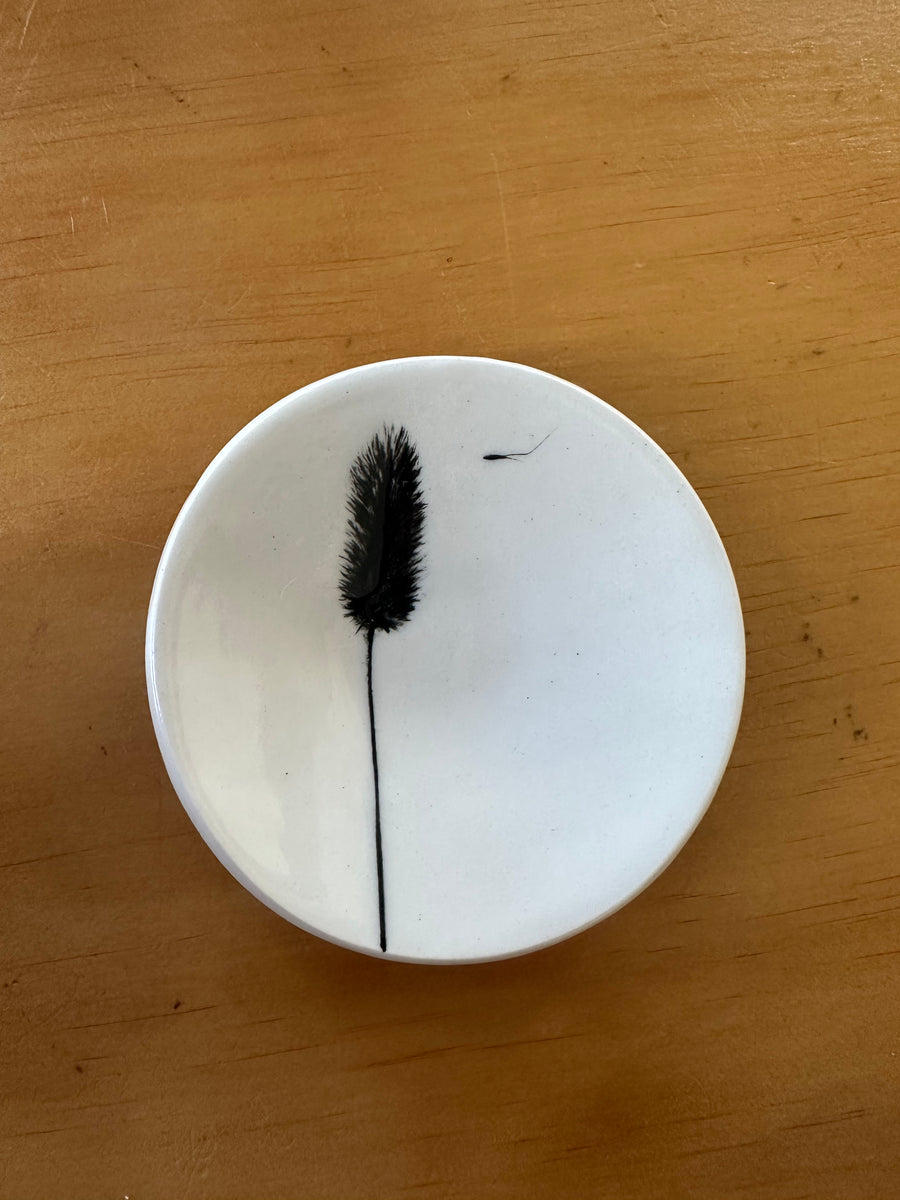 Ceramic Hare's Tail Dish