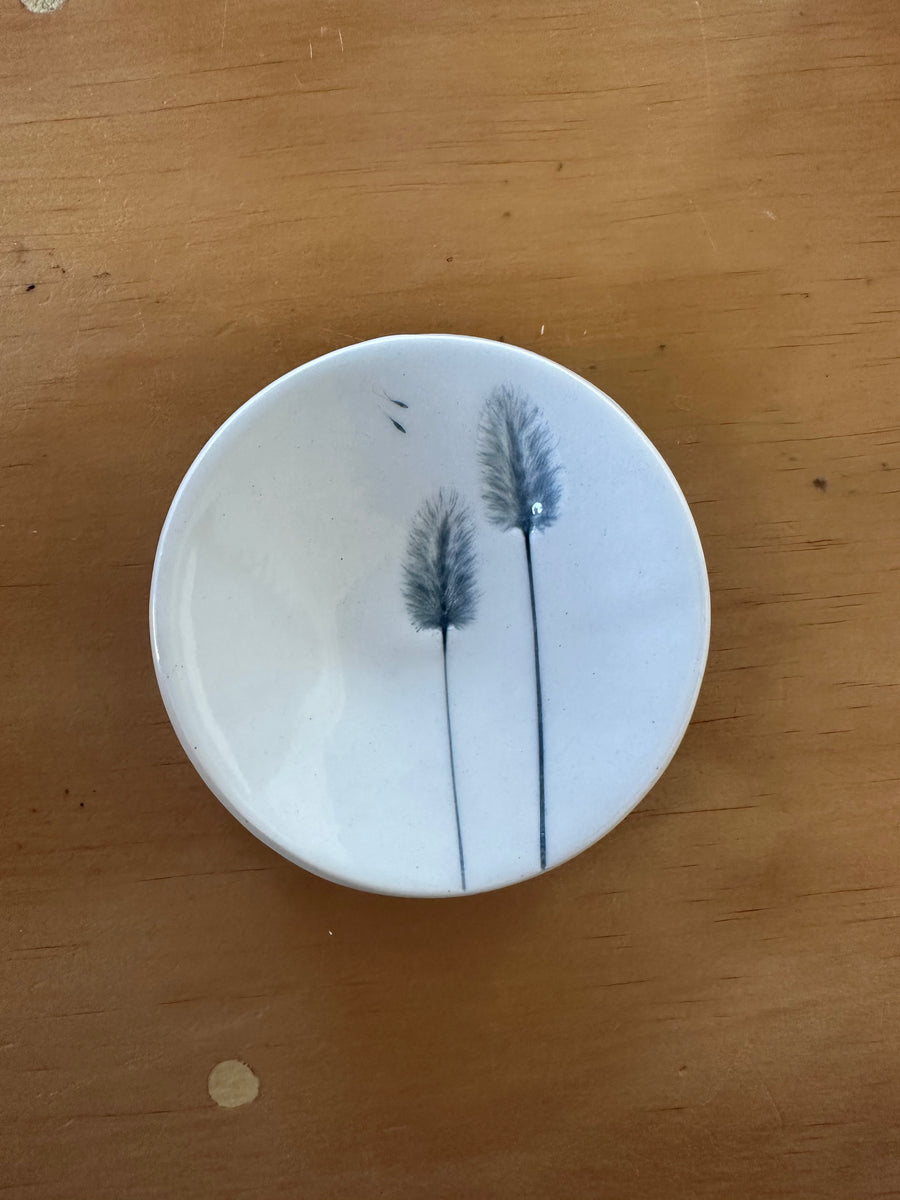 Ceramic Hare's Tail Dish