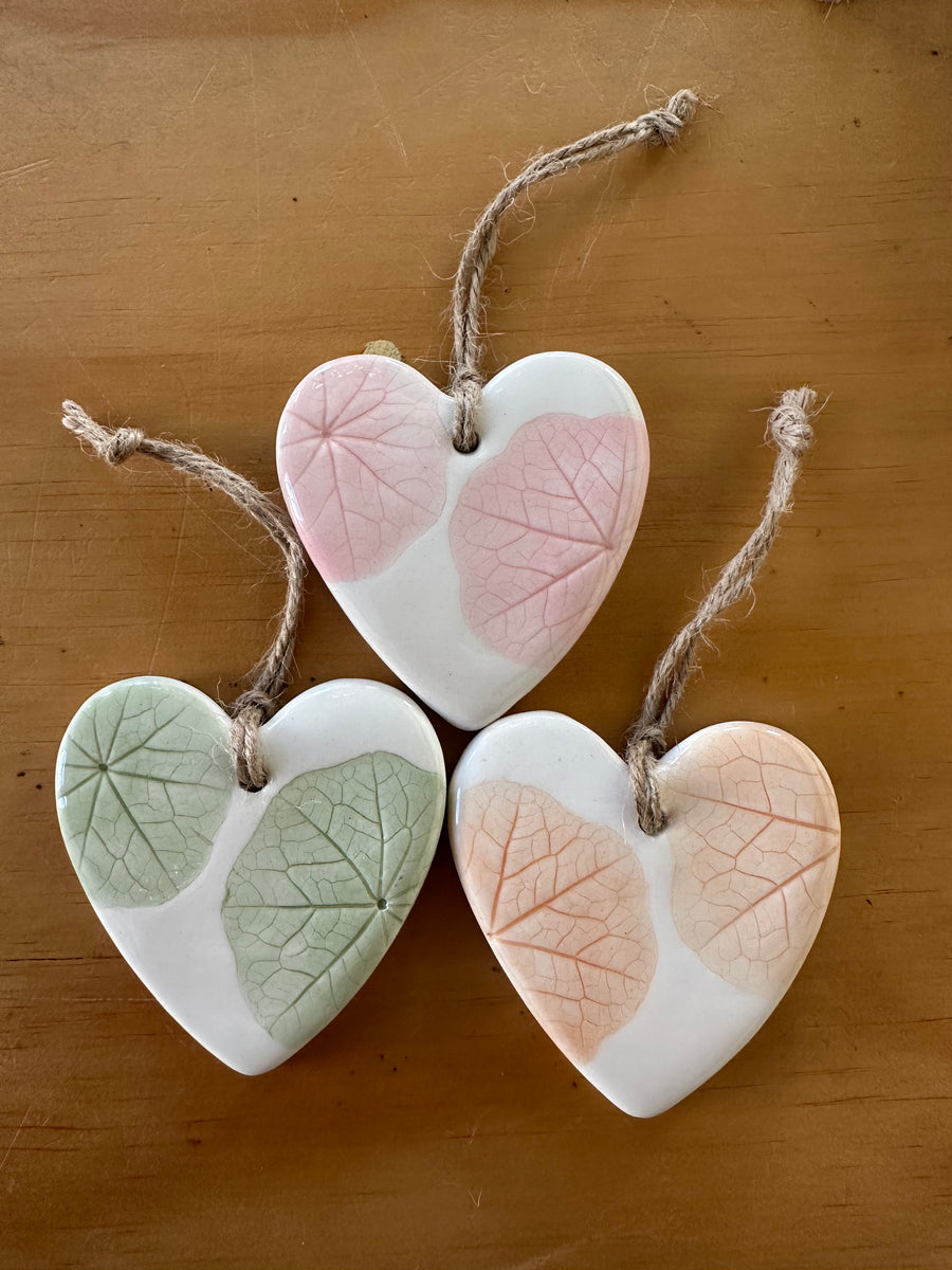 Ceramic Large Hearts, Nasturtium