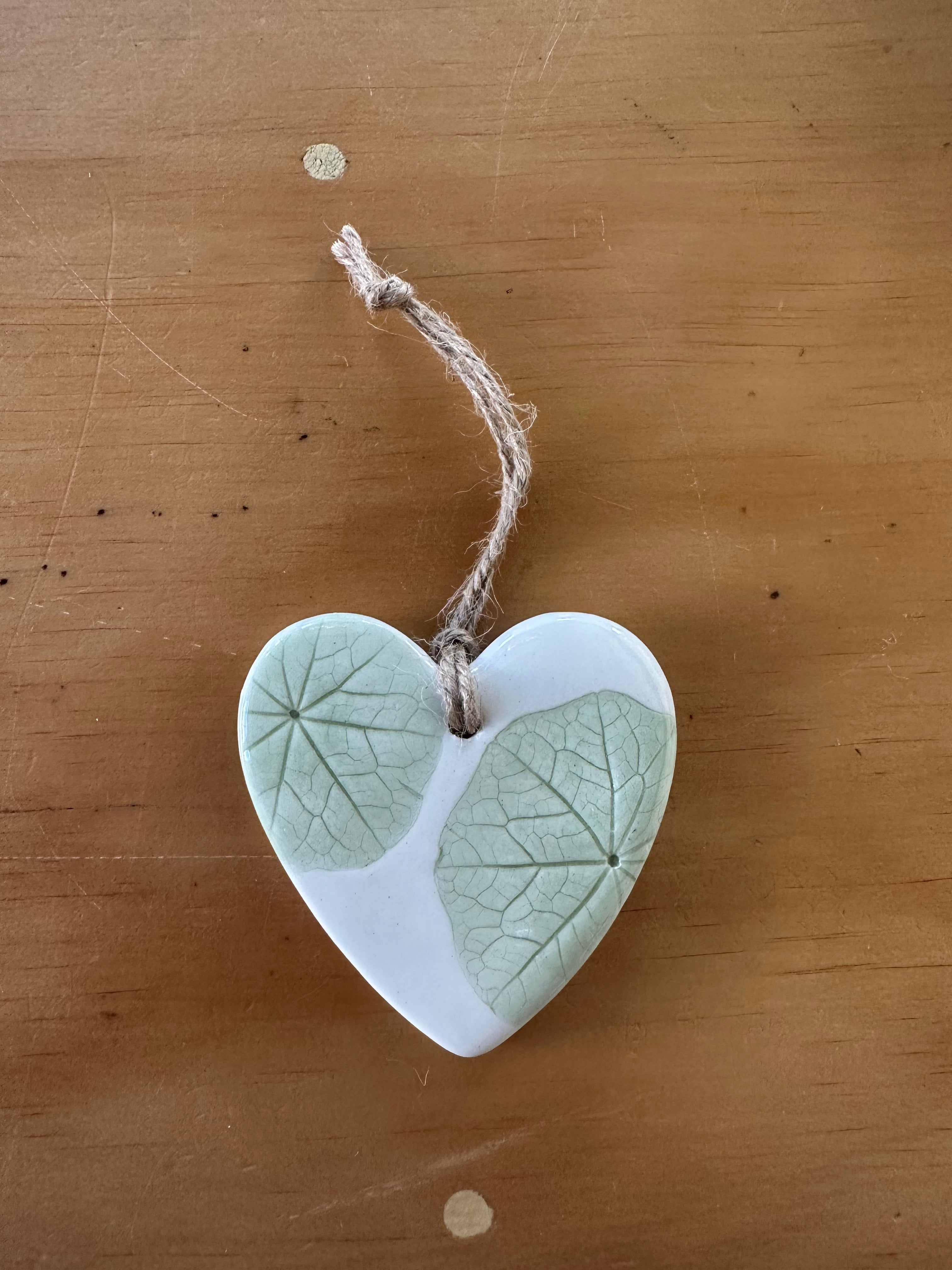 Ceramic Large Hearts, Nasturtium
