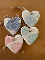 Ceramic Large Hearts, Pelargonium