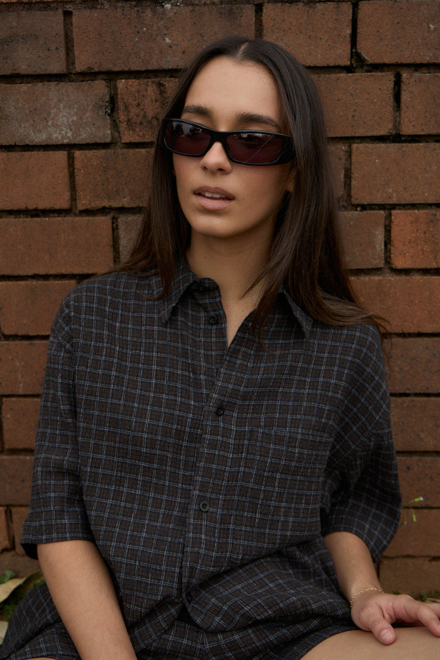 Dusk Seersucker Check Shirt