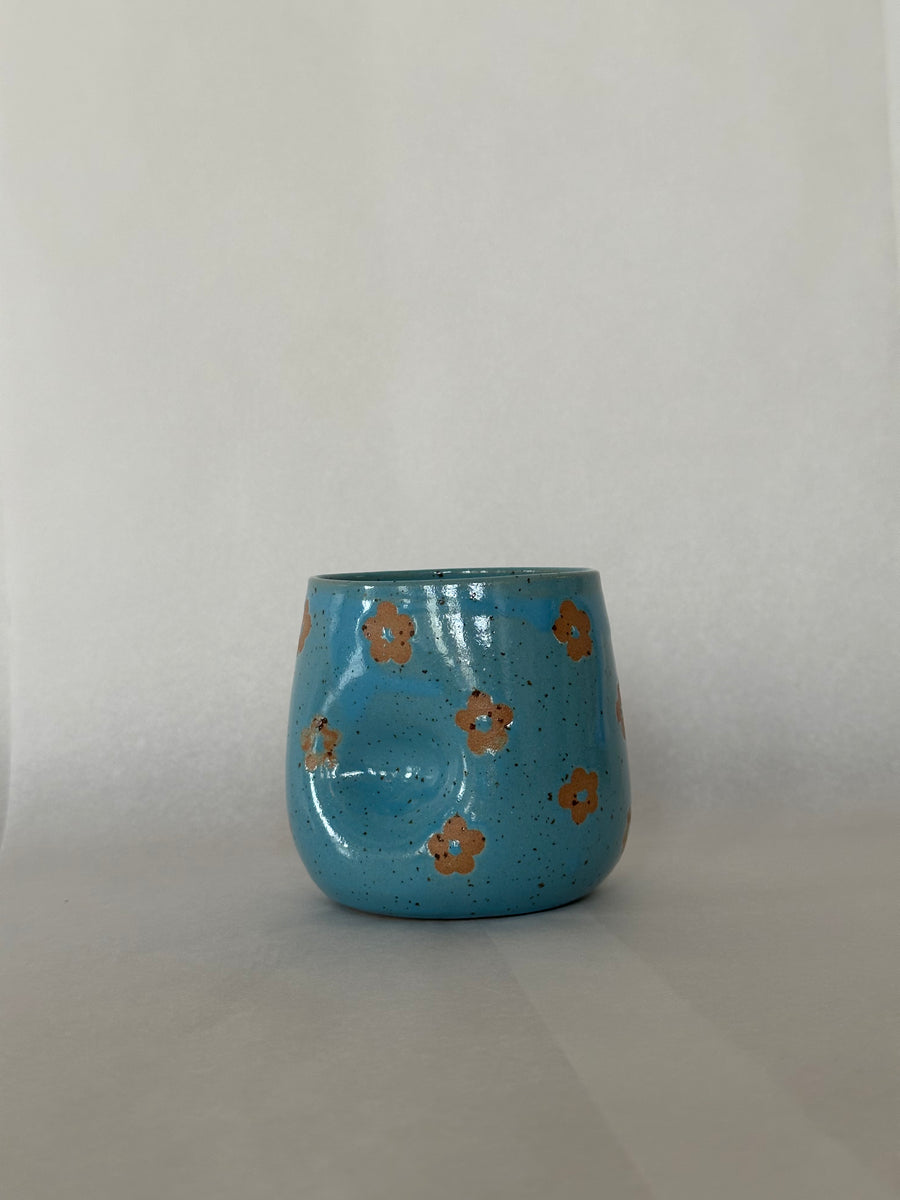 Tumbler - Blue Flowers