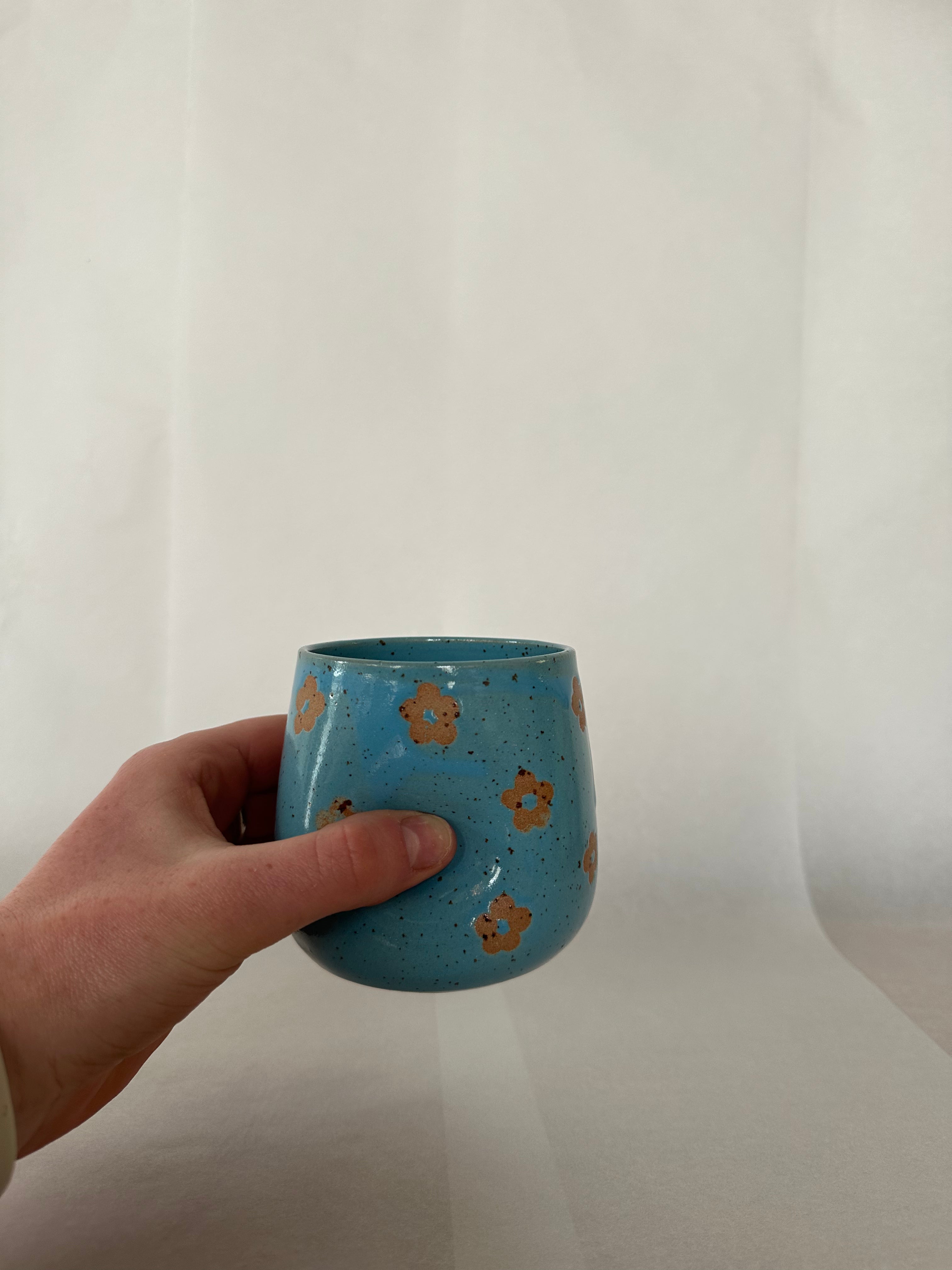 Tumbler - Blue Flowers