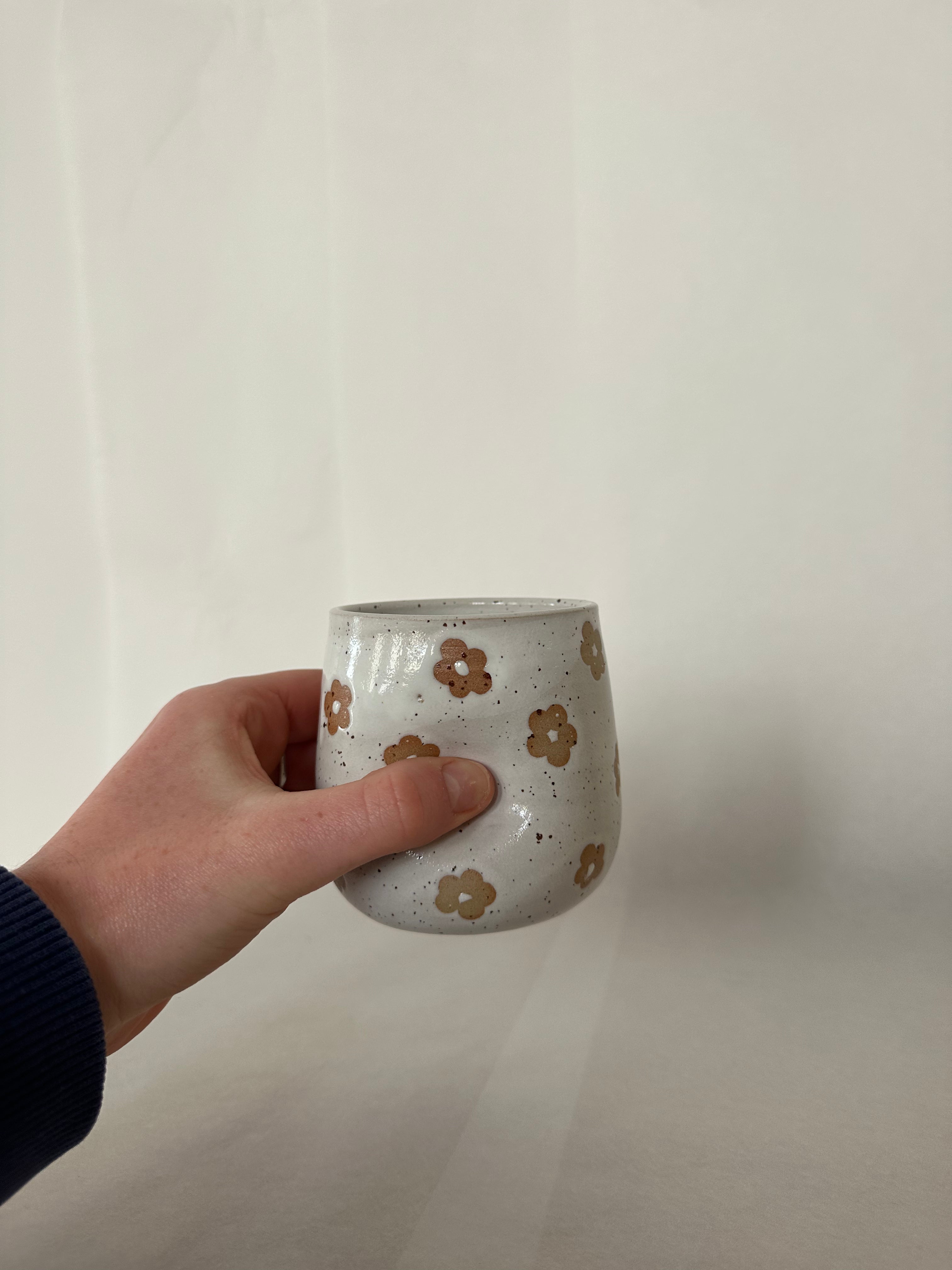 Tumbler - White Flowers