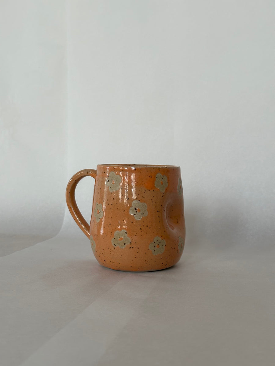 Orange Flower Mug