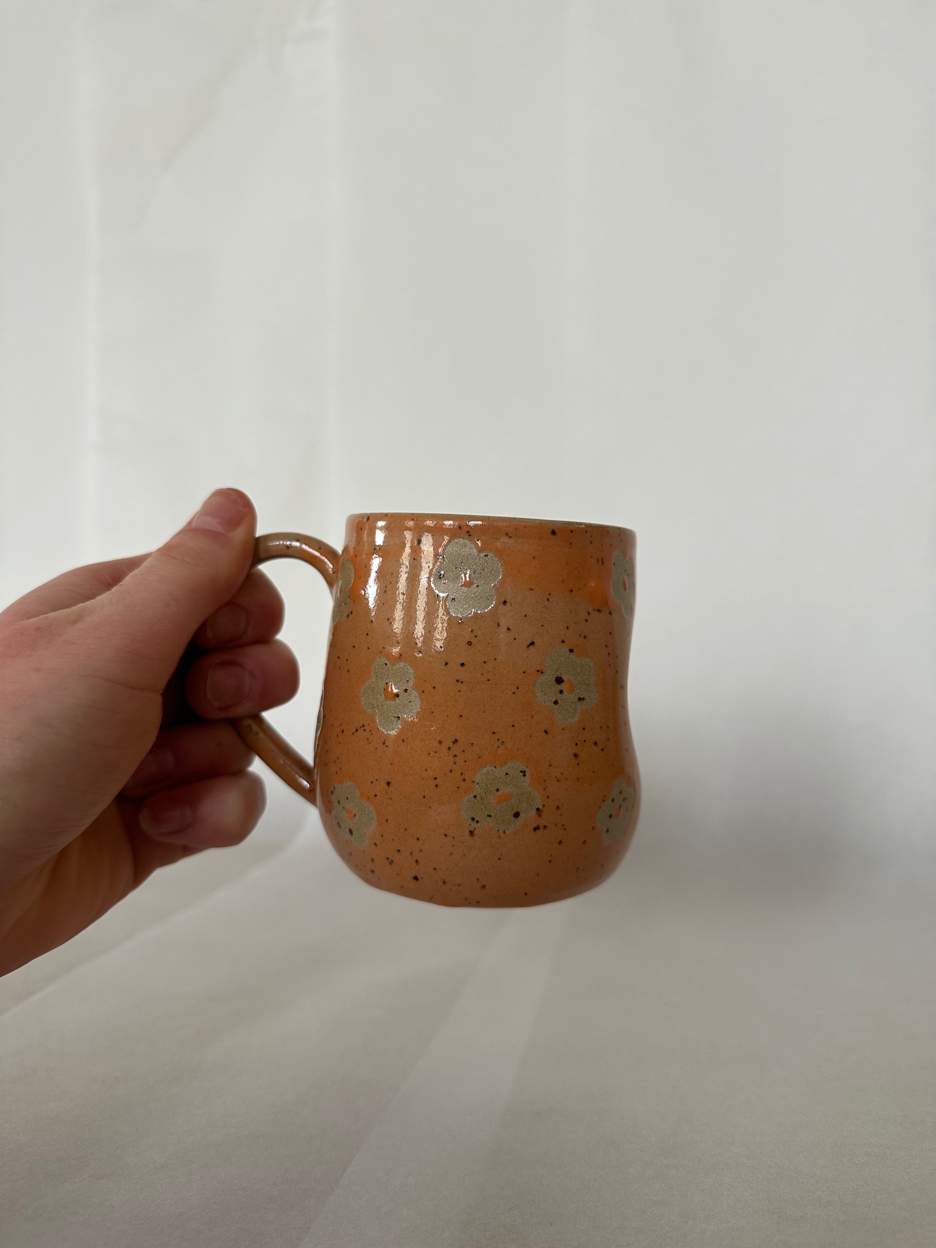 Orange Flower Mug