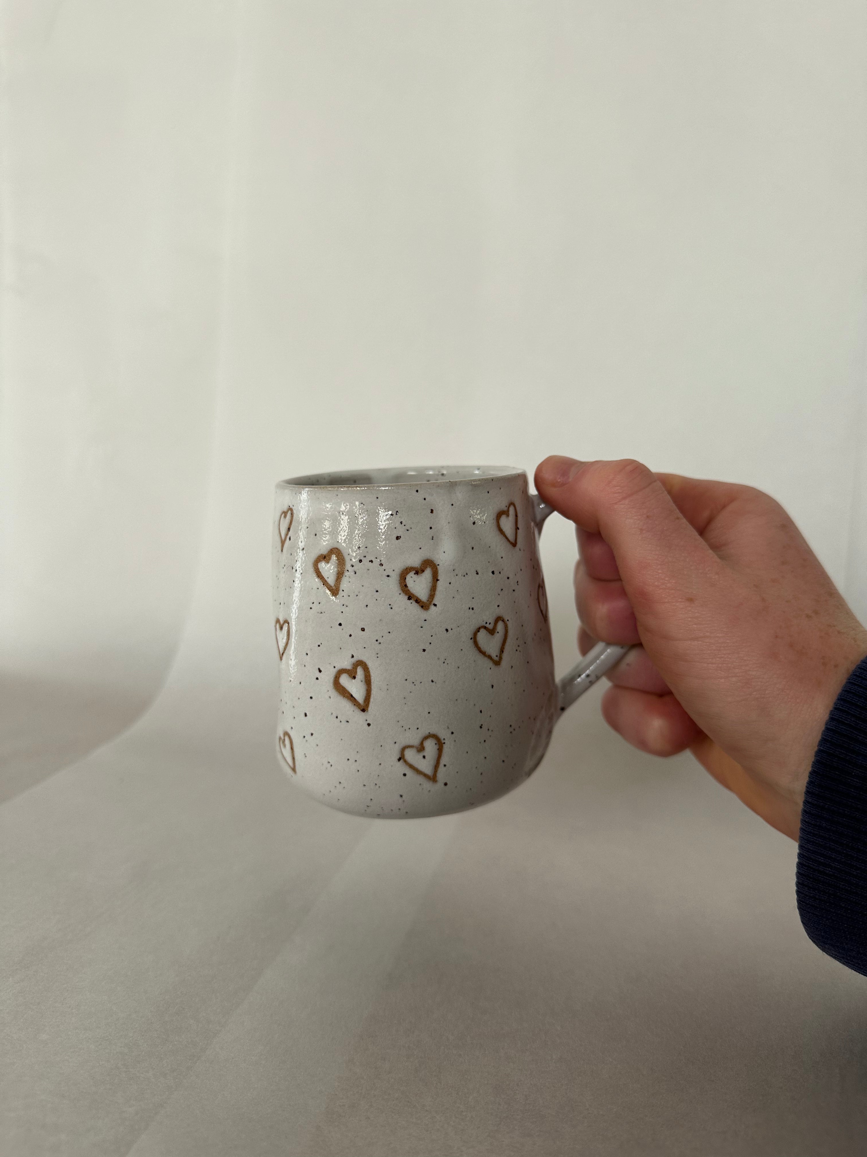 White Heart Mug