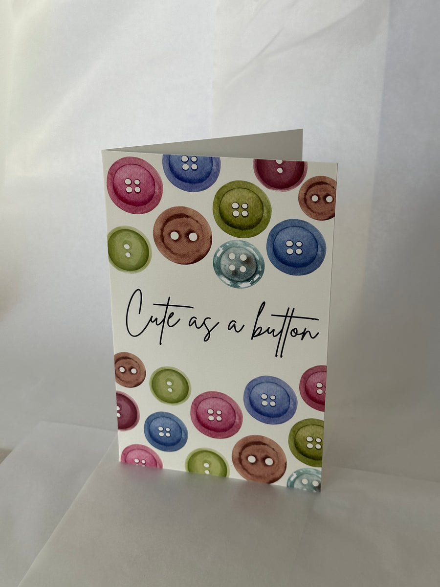 Cute As A Button Card