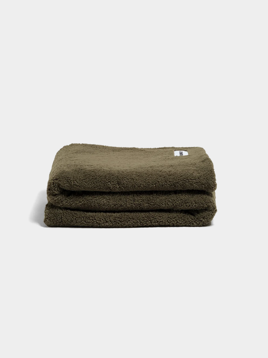 Faux Fur Throw Blanket - Olive