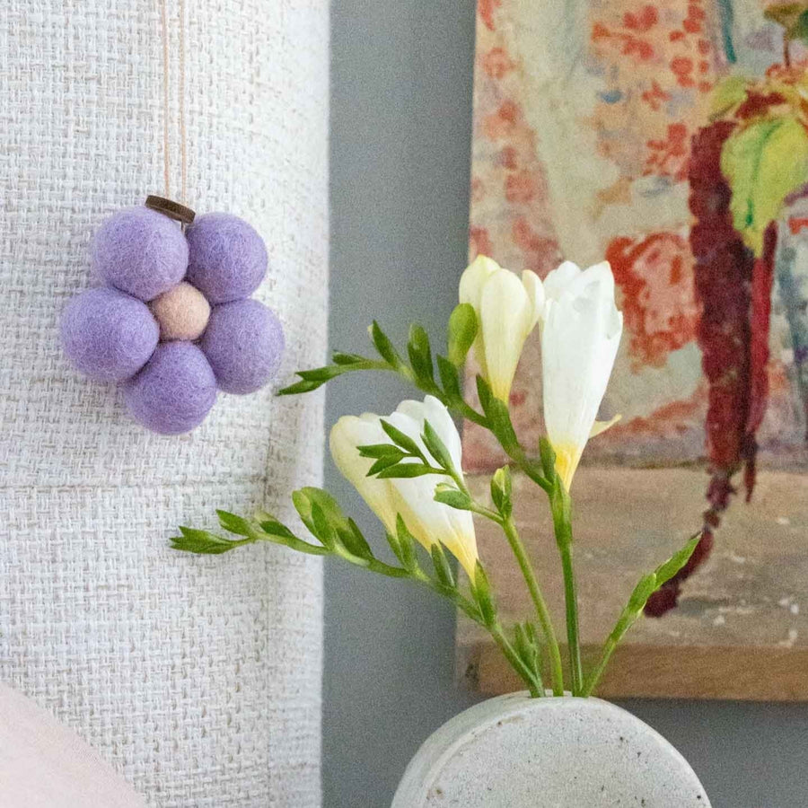 Felt Flower Scent Fresheners, Amber & Lavender