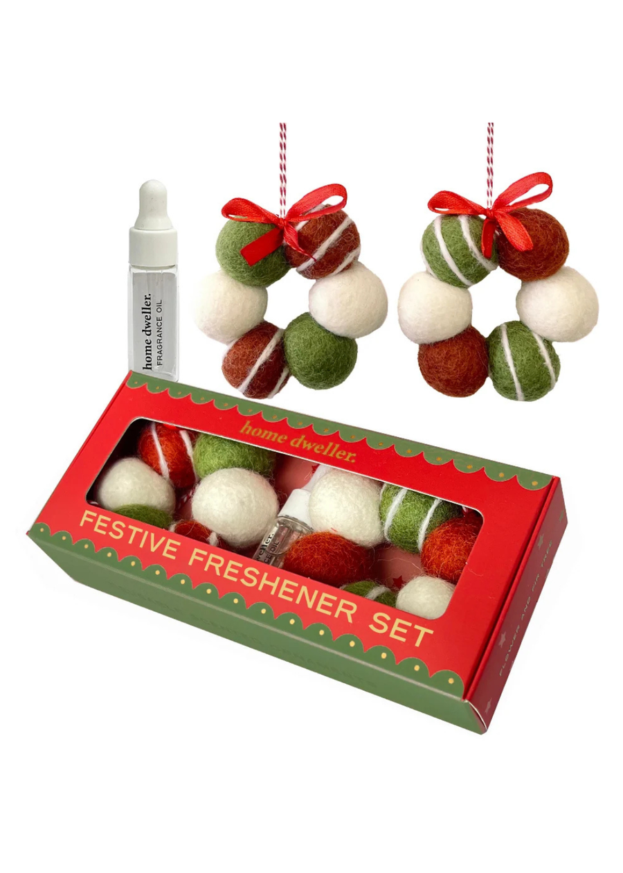 Festive Fresheners - Stripes - Reusable Scented Ornaments
