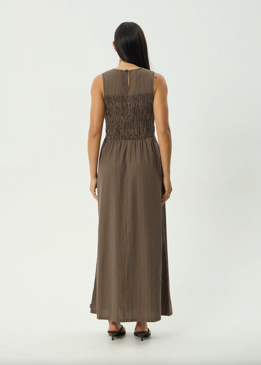 Cyrus Maxi Dress - Coffee Stripe
