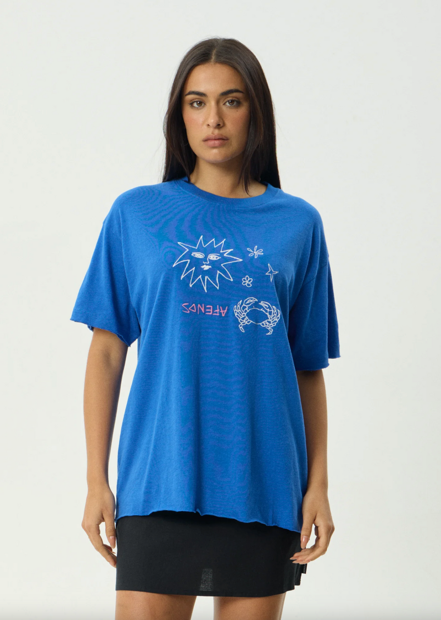 Sunbake Oversized Tee - Marina