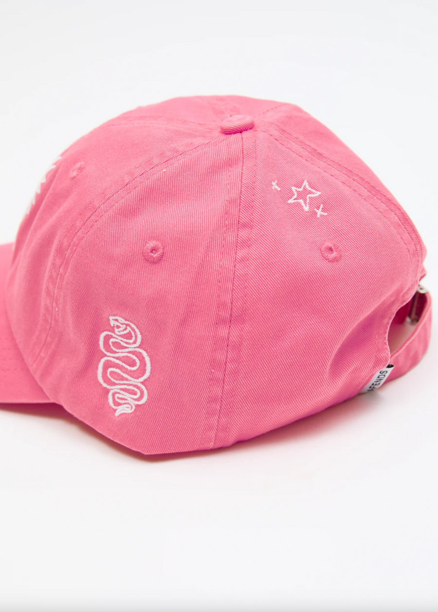 High Panelled Cap - Pink