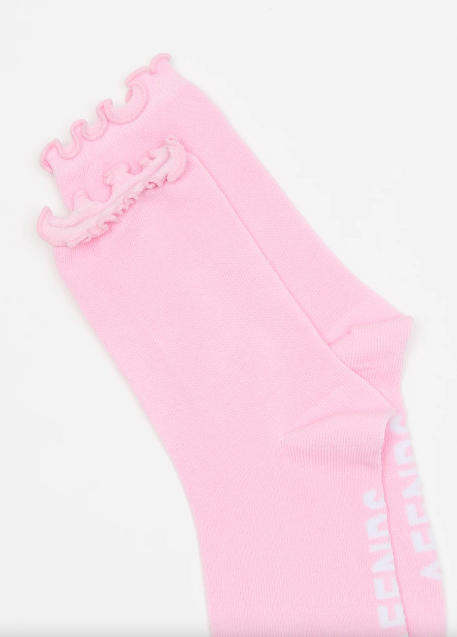 Frill Seeker Socks Two Pack - Pink/White