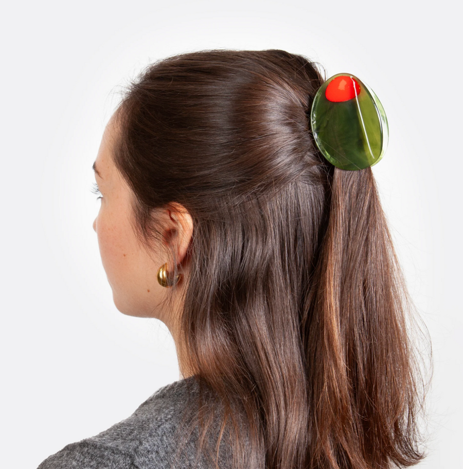 Olive Hair Claw Clip
