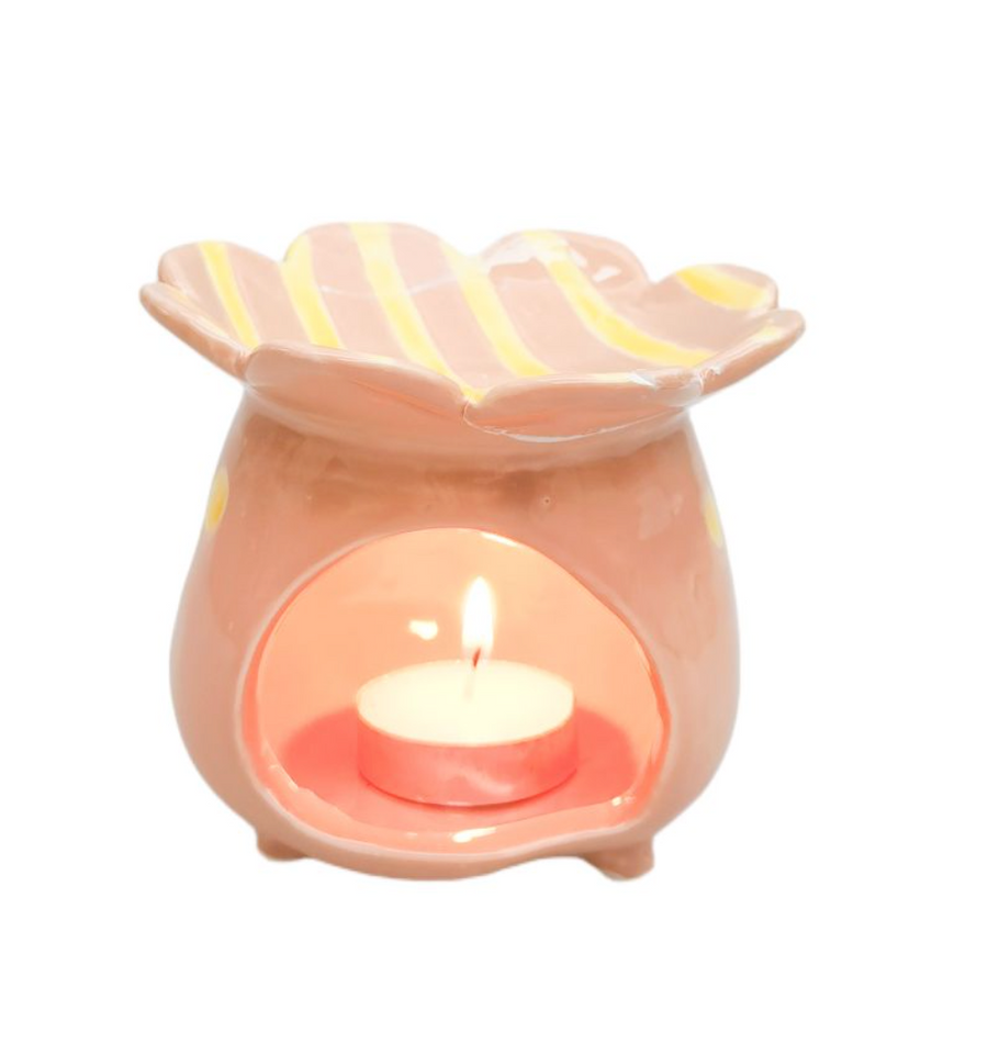 Halcyon Oil Burner - Peach & Yellow