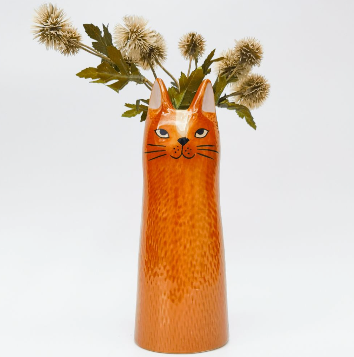 Bailey Cat Vase - Orange 23cm