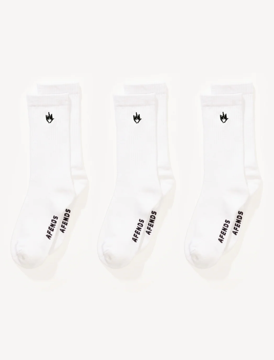 Flame Socks - Three Pack (White&Black)