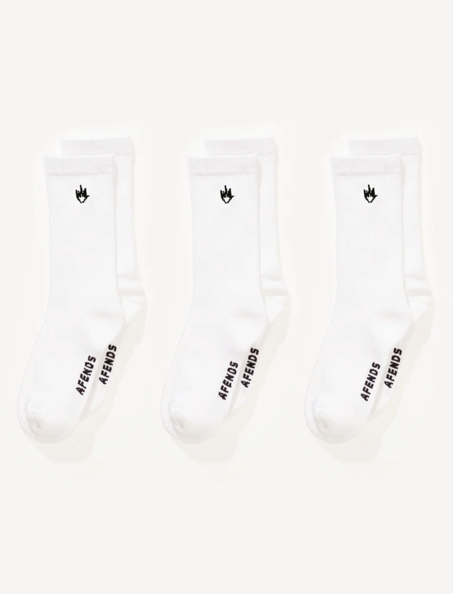 Flame Socks - Three Pack (White&Black)