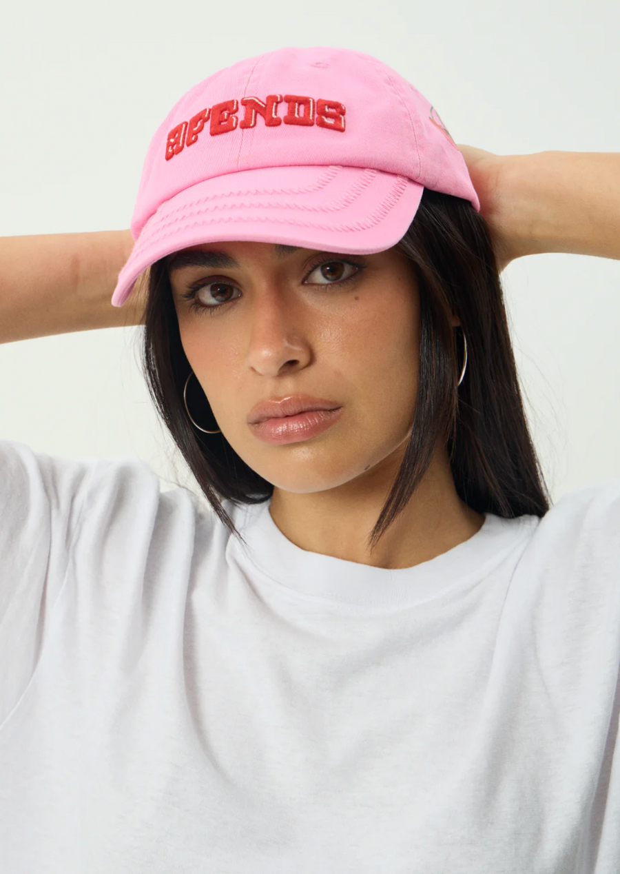 Abiza Recycled Six Panel Cap - Vintage Pink