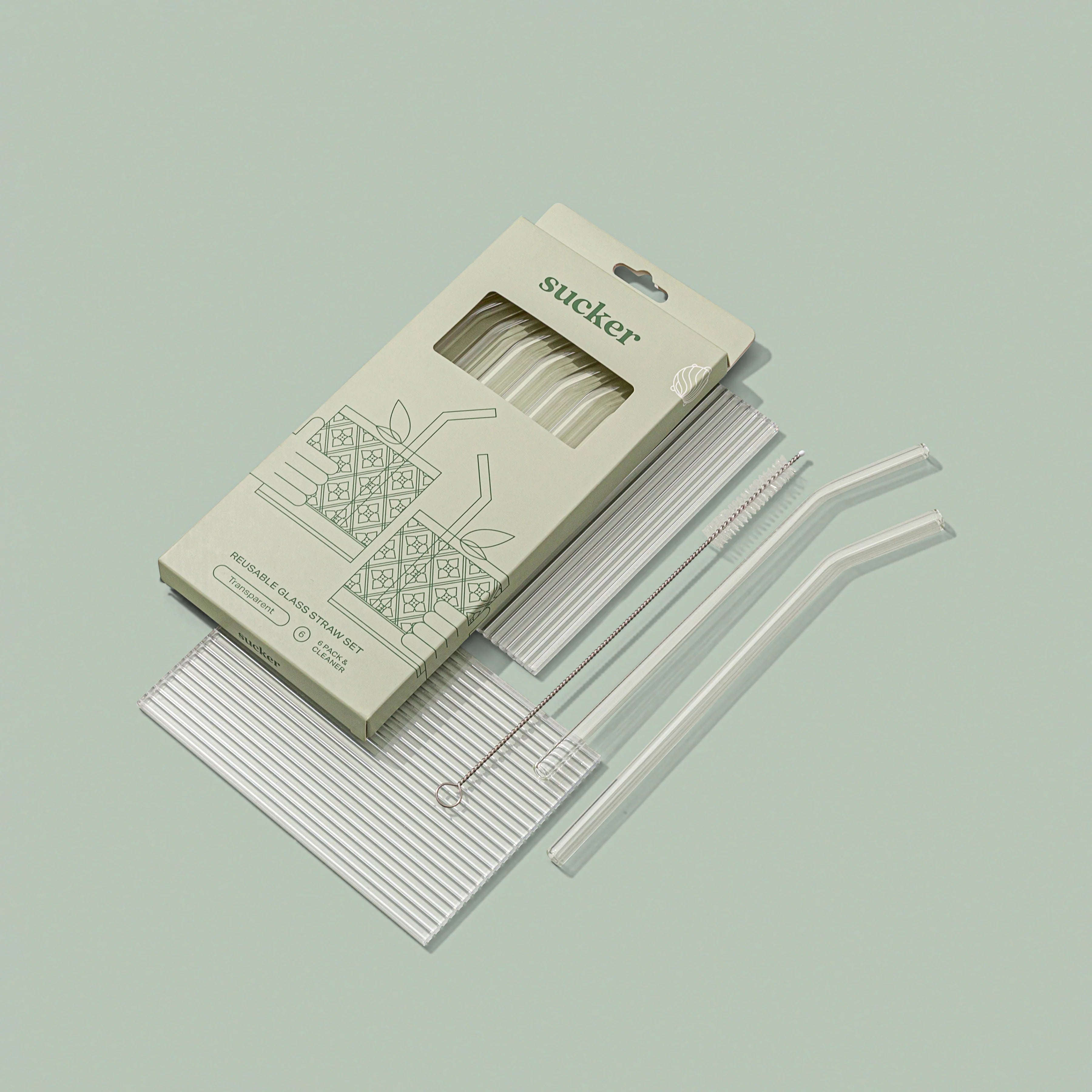 Reusable Glass Drinking Straws - Transparent
