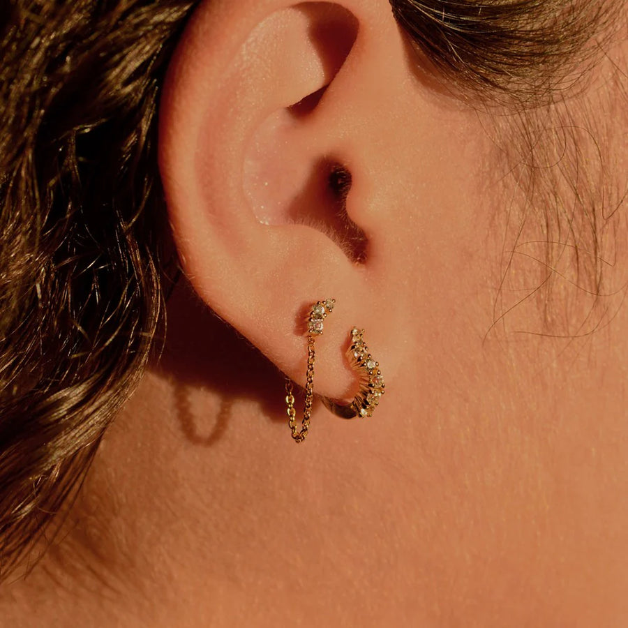 Ebb Chain Stud Earrings