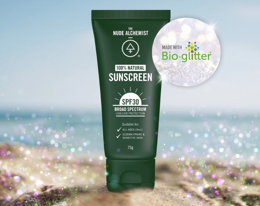 SPF 30 Sunscreen with Bio-Glitter